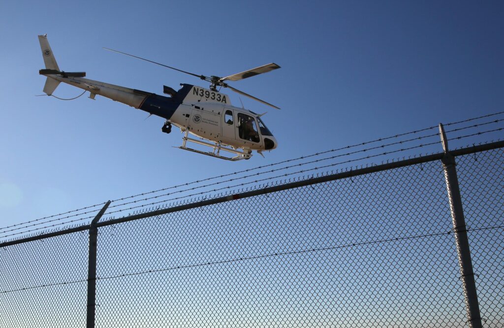 helicopter surveillance at the border